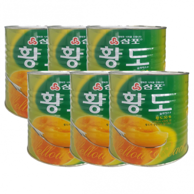 [대량구매특가] 삼포 황도 슬라이스 통조림 400g